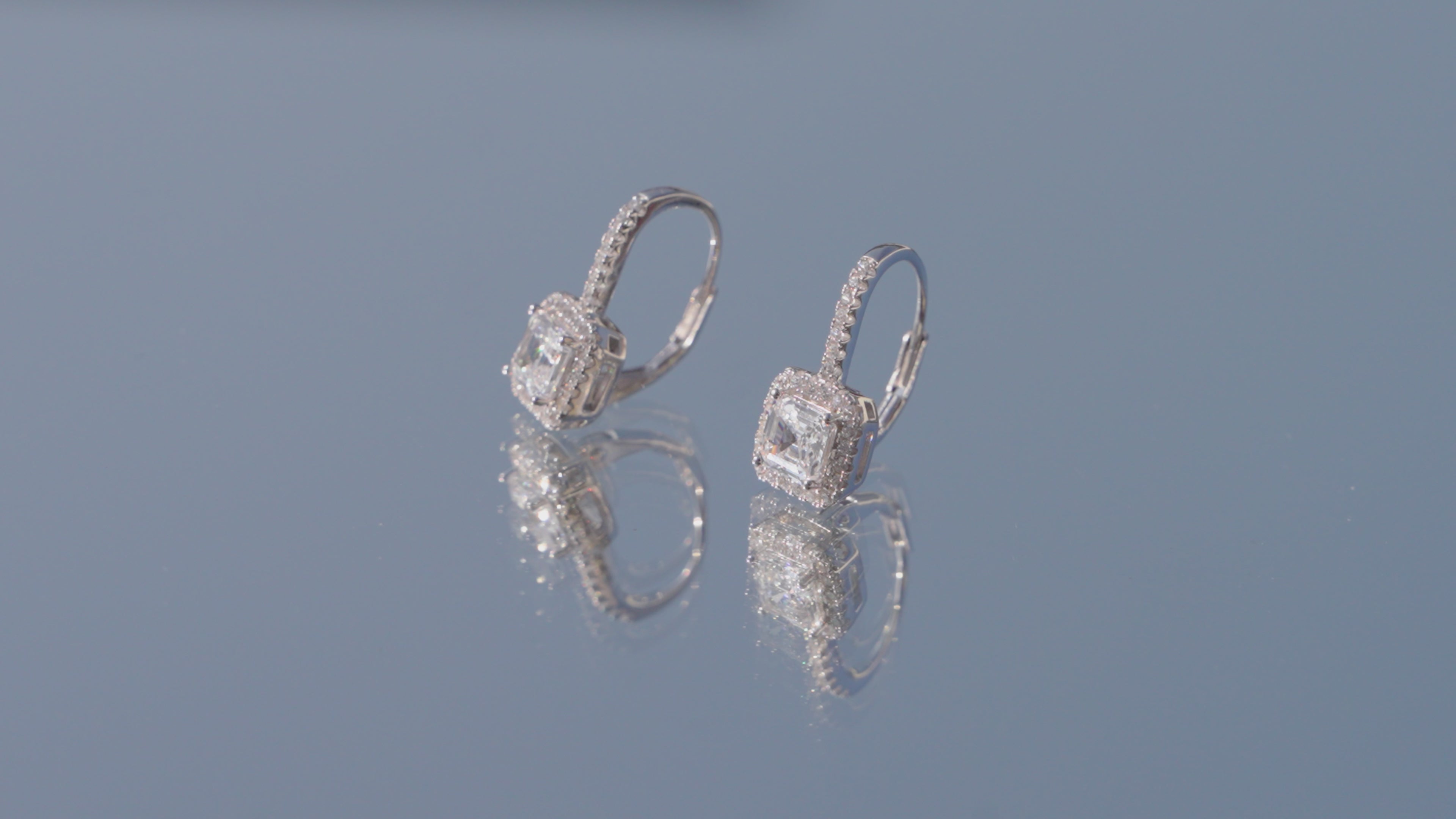 Sterling Silver Halo Earrings Gift Set with Aria Unicorn Pin